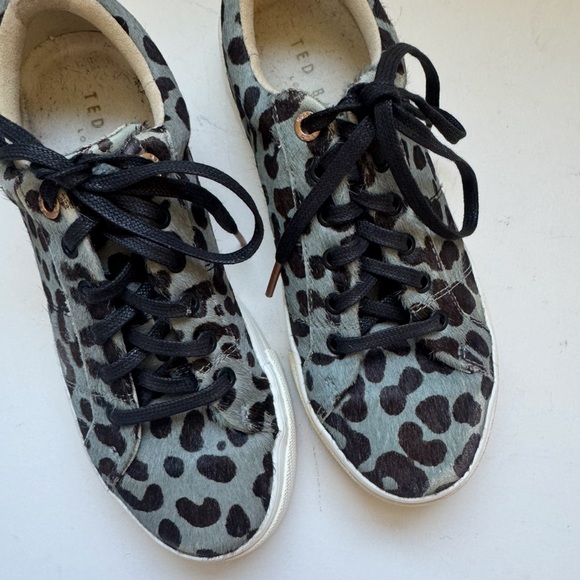 Ted Baker Lephie Animal Print Calf Hair Sneakers - Picture 4 of 13